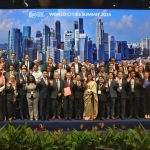 Wali Kota Makassar Moh Ramdhan Pomanto sharing pengalaman di hadapan wali kota se-dunia dalam agenda Mayor Forum World Cities Summit (WCS) 2024, di Singapura, Ahad (02/06/2024).