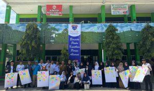 Alumni SMP Muhammadiyah Limbung yang tergabung dalam IKA Spemul kembali ke sekolah, Gowa, Sabtu (27/07/2024).