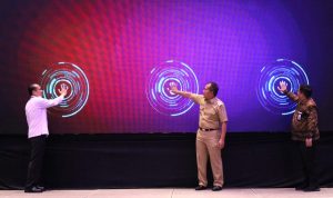 Wali Kota Makassar Moh Ramdhan Pomanto melaunching aplikasi APIP TA’ inovasi Inspektorat Kota Makassar, di Hotel Four Point by Sheraton, Selasa (16/7/2024).